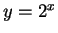 $ y=2^x$