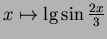 $ x\mapsto \lg\sin\frac{2x}{3}$