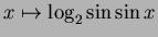 $ x\mapsto \log_2\sin\sin x$