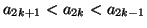$a_{2k+1}<a_{2k}<a_{2k-1}$