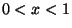 $0<x<1$