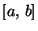 $[a,\,b]$