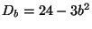 $D_b = 24 - 3b^2$
