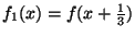 $f_1(x) = f(x+\frac{1}{3})$