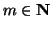 $m\in\mathbf{N}$