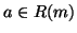 $a\in R(m)$