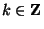 $k\in\mathbf{Z}$