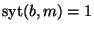 $\textrm{syt}(b,m)=1$